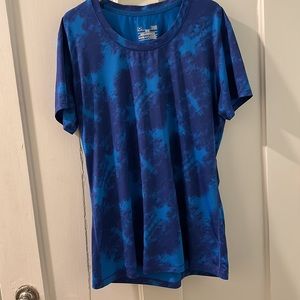 Tie-dye blue Nike athletic shirt